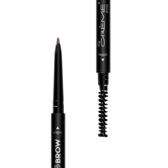 The Creme Shop 2-In-1 Retractable Brow Pencil, Ultra Fine, Medium Brown, NWT - Picture 2 of 5